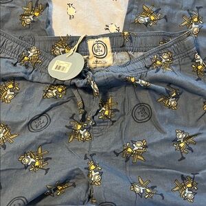 Life Is Good Blue Pajama Pants with Yellow Accents